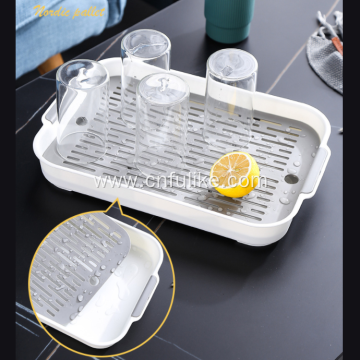 Cup Storage Tray Double Layer Drainer Serving Plate
